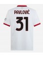 Moške Nogometnih dresov AC Milan Strahinja Pavlovic #31 Gostujoči 2024-25 Kratki rokavi